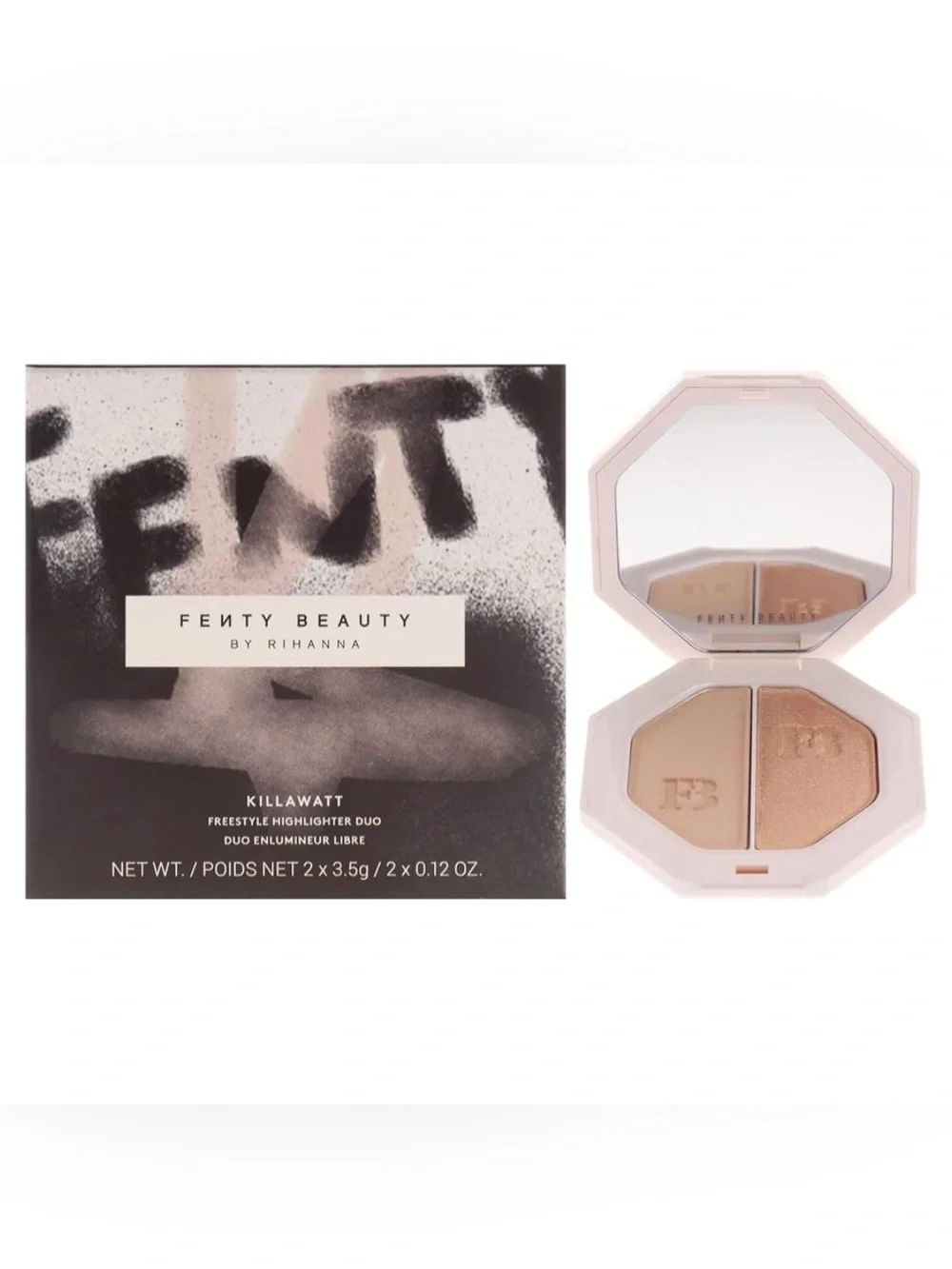 Fenty Beauty Killawatt Highlighter Duo - Black and White Packaging